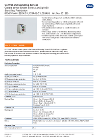 Thumbnail of document Data Sheet - ConSig  8150 Series Control Stations